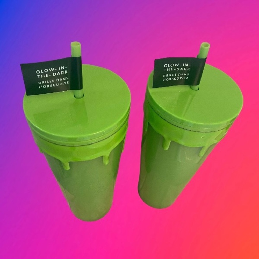 Starbucks Green Slime Halloween Cup, Glow in the Dark, 24oz Venti, NWT - Picture 4 of 5